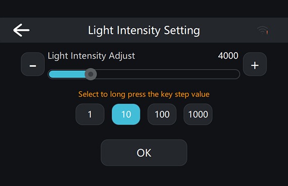 Adjustable Light Intensity